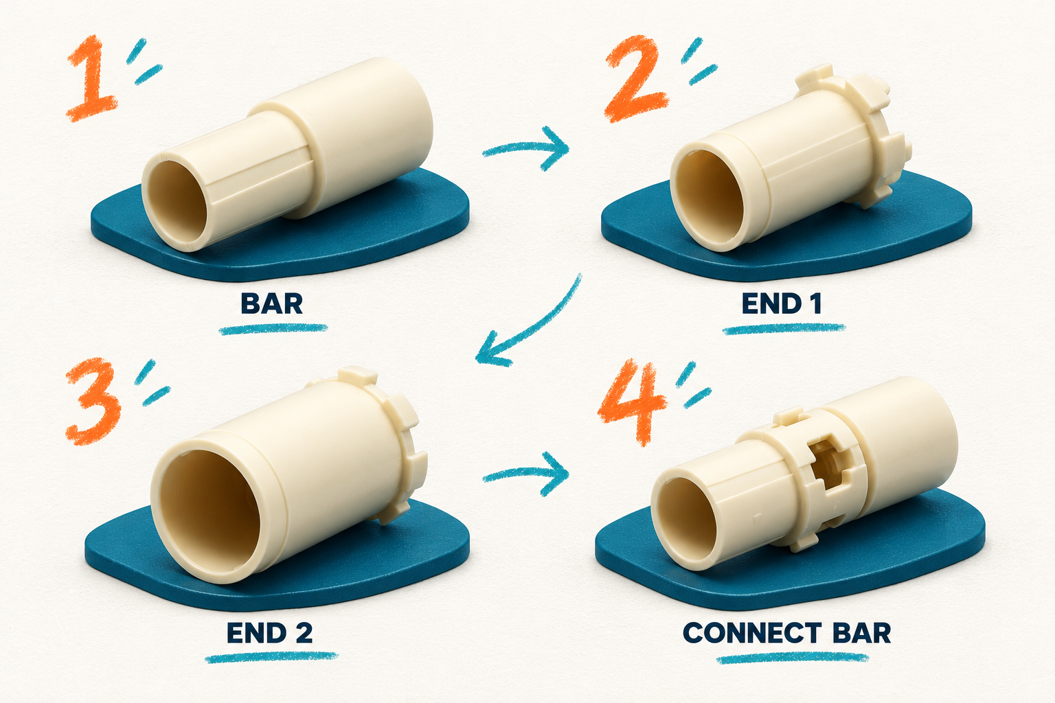 BAR, END1, END2, CONNECT BAR 공간 확장 바 & 엔드